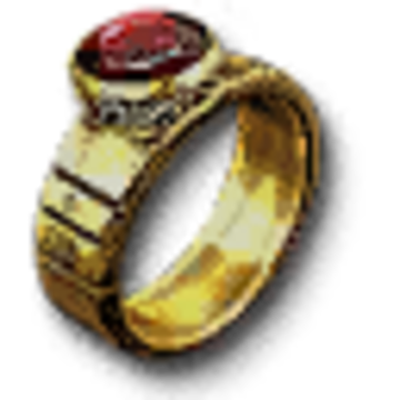 Witcher 3 Gold Ruby Ring - KibrisPDR