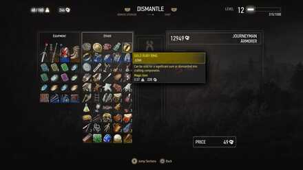 Detail Witcher 3 Gold Ruby Ring Nomer 8