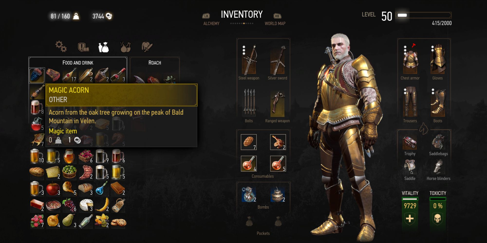 Detail Witcher 3 Magic Acorn Use Nomer 2