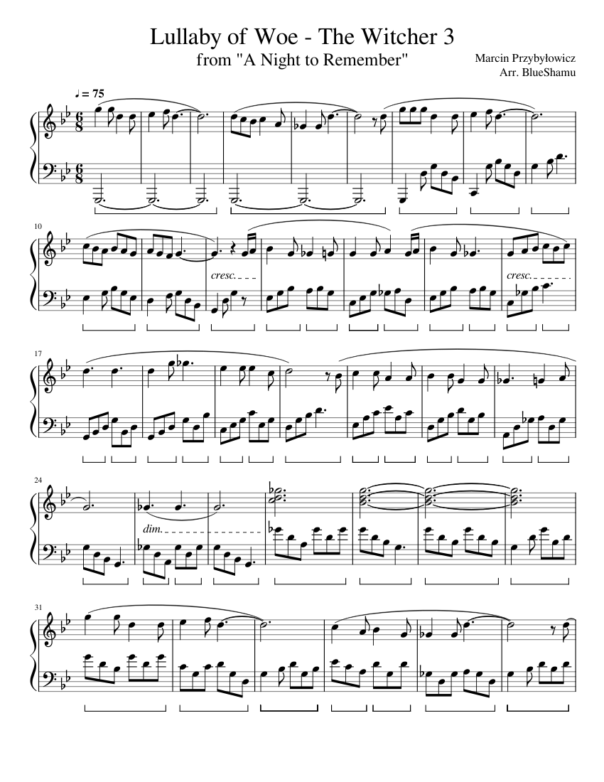 Detail Witcher 3 Violin Sheet Music Nomer 11