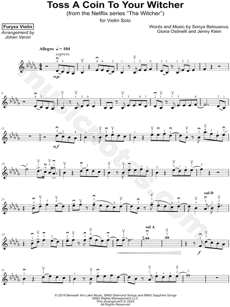 Detail Witcher 3 Violin Sheet Music Nomer 16