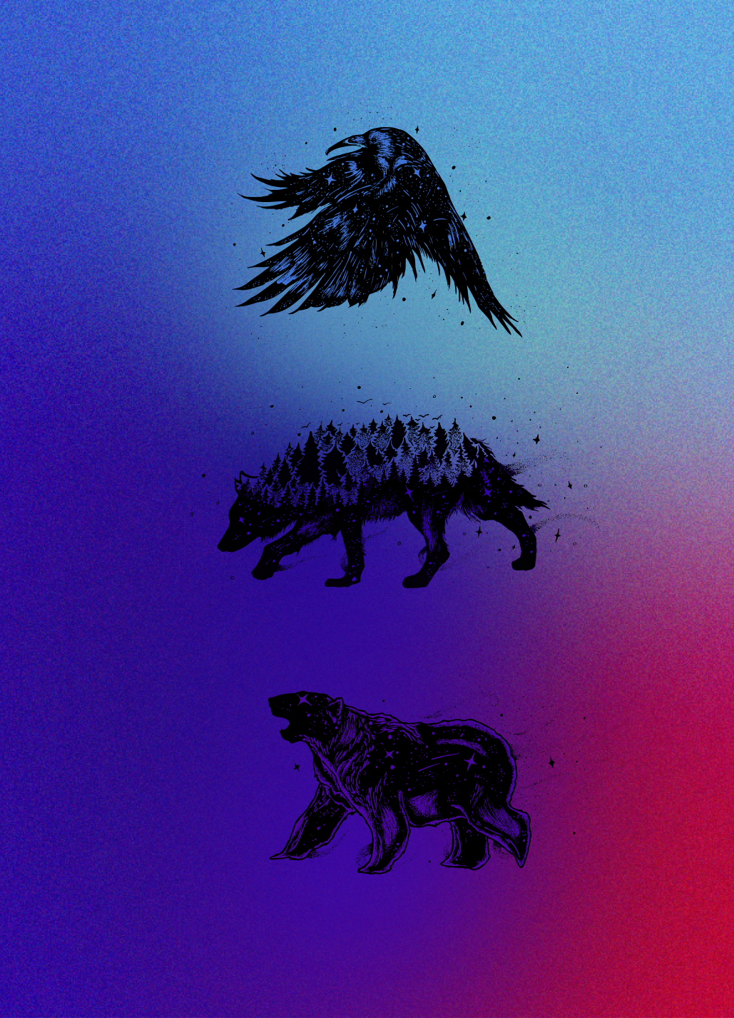 Detail Wolf And Raven Wallpaper Nomer 36