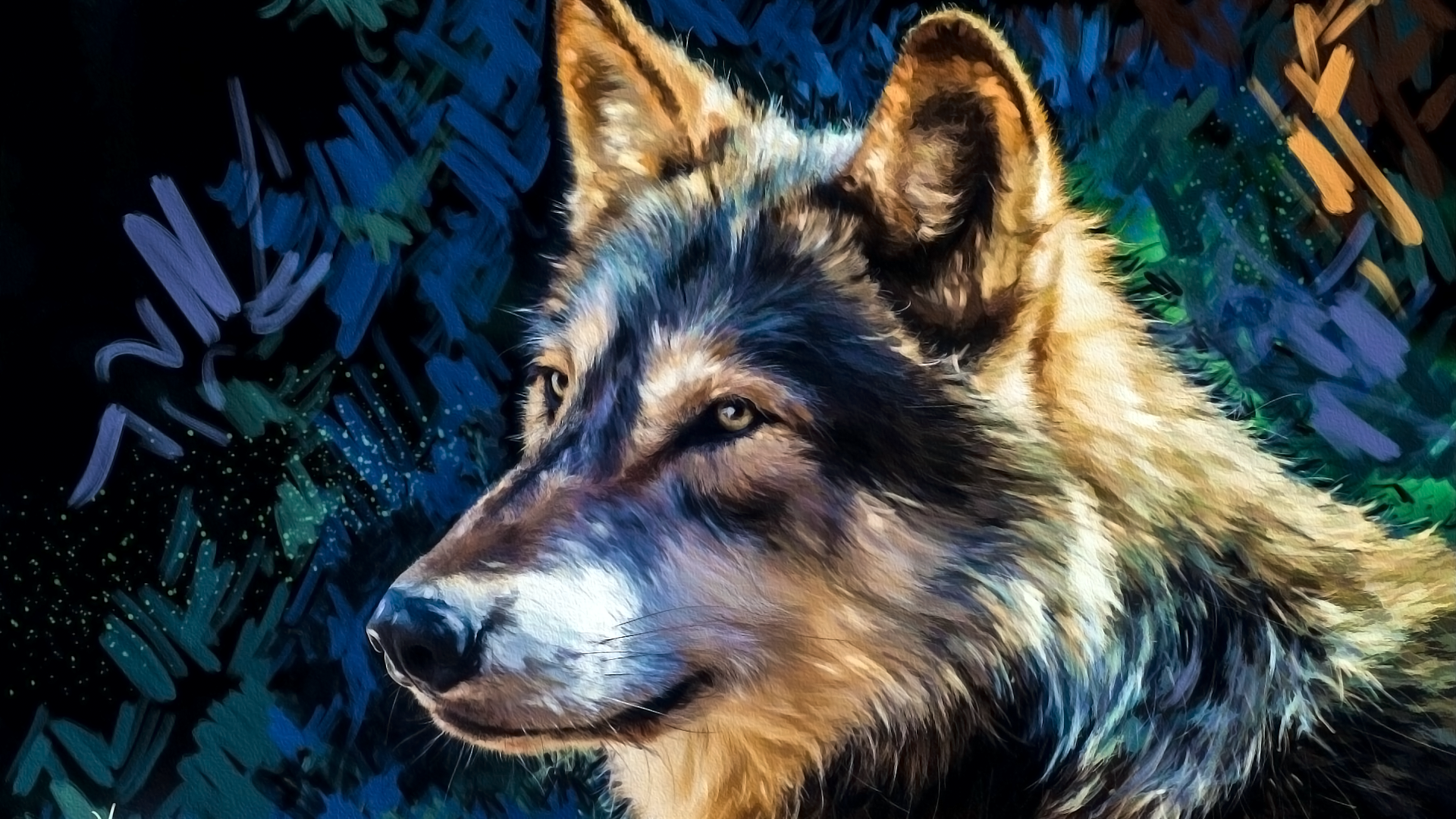 Detail Wolf Art Wallpaper Nomer 32