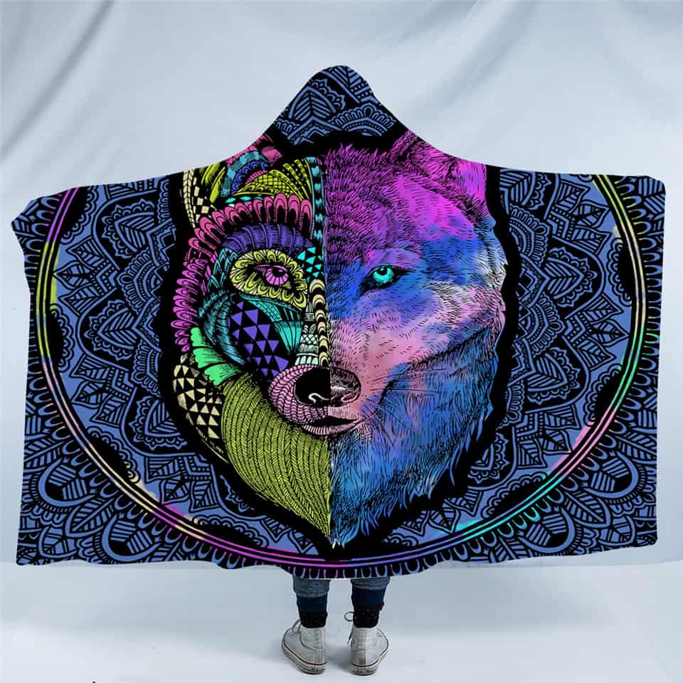 Detail Wolf Dreamcatcher Blanket Nomer 26