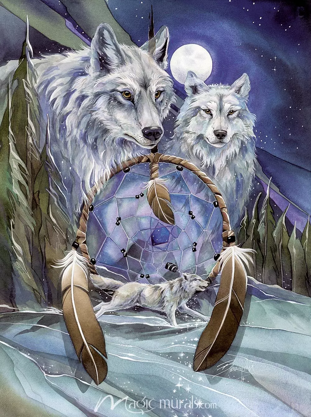 Detail Wolf Dreamcatcher Wallpaper Nomer 7