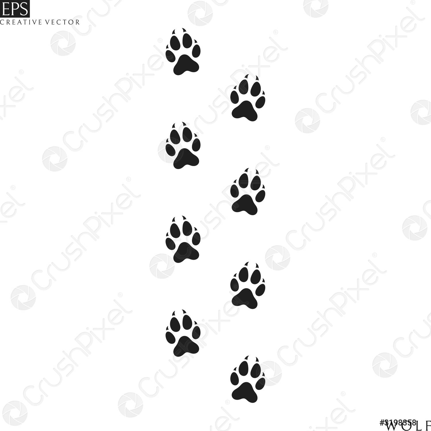 Detail Wolf Paw Print Silhouette Nomer 42