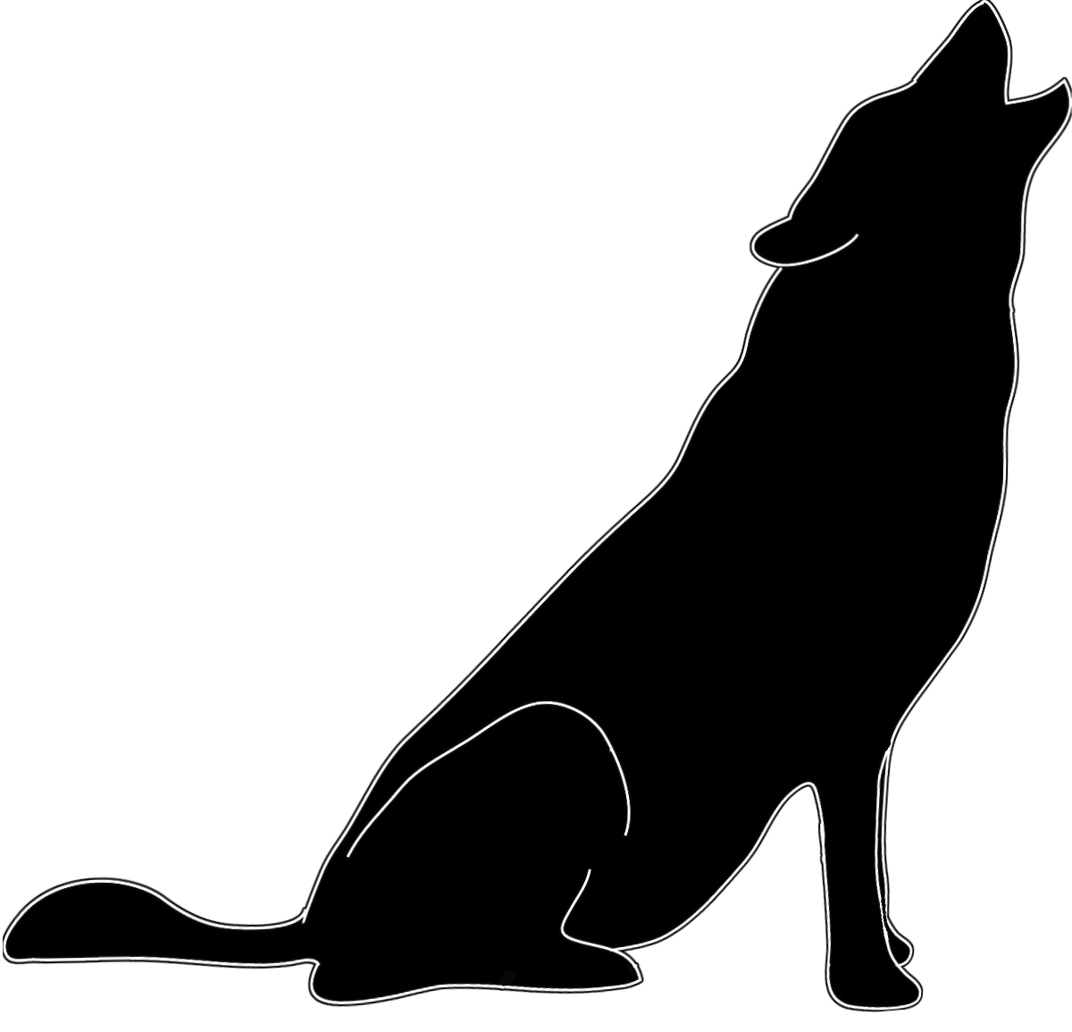 Detail Wolf Silhouette Clip Art Nomer 22