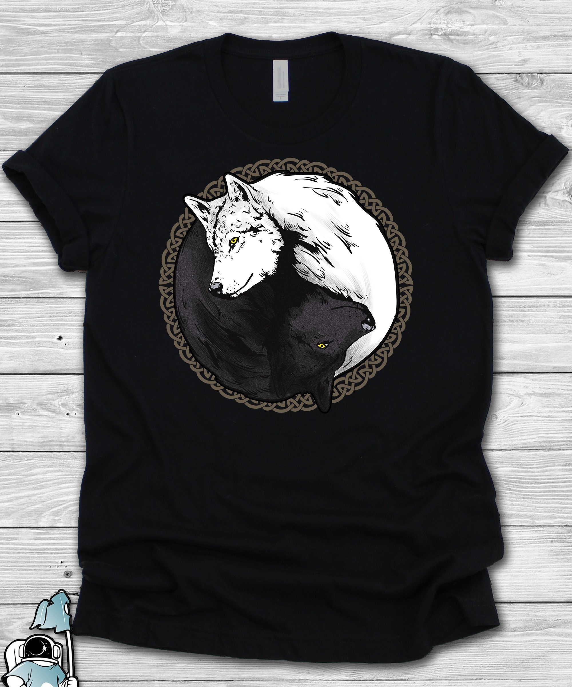 Detail Wolf Yin Yang Shirt Nomer 5