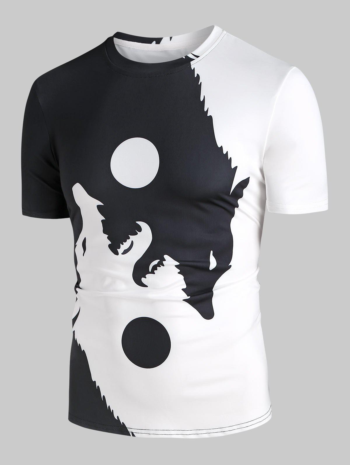 Detail Wolf Yin Yang Shirt Nomer 6