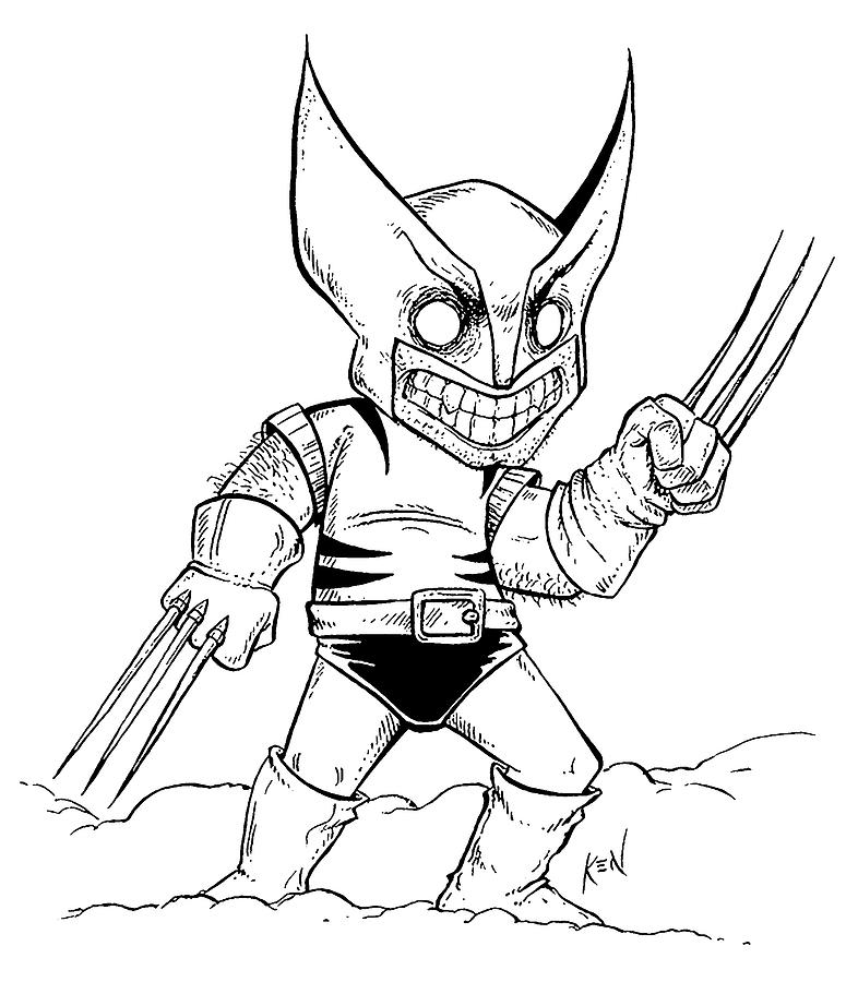 Detail Wolverine Cartoon Drawings Nomer 30