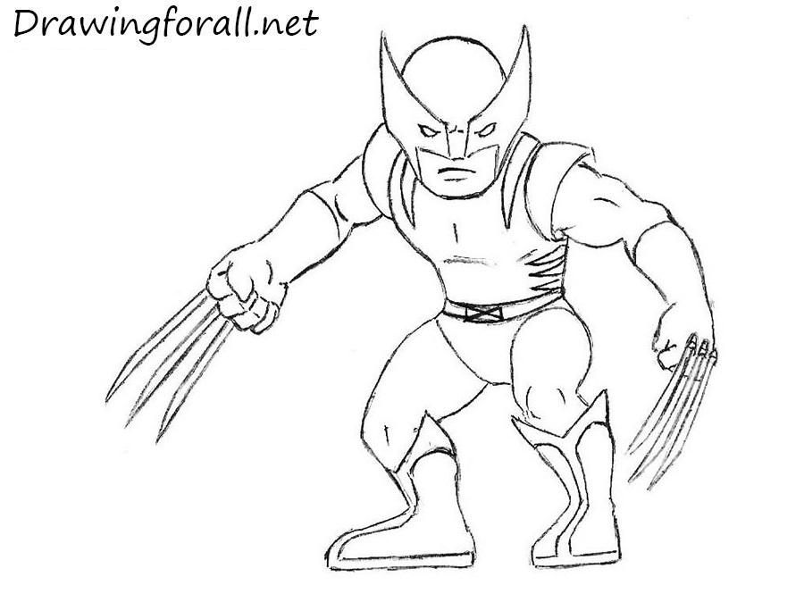 Detail Wolverine Cartoon Drawings Nomer 44