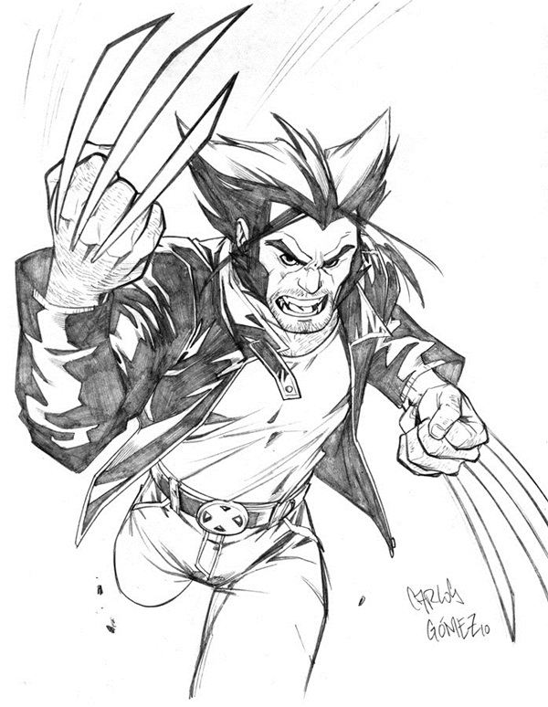 Detail Wolverine Cartoon Drawings Nomer 45