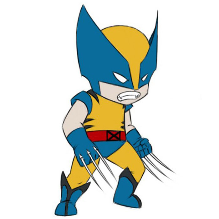 Detail Wolverine Cartoon Drawings Nomer 8