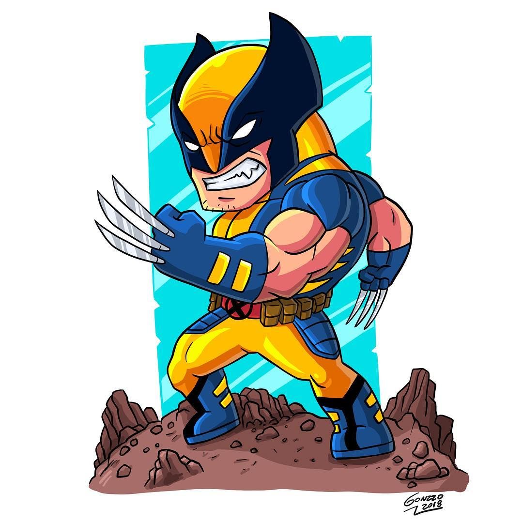 Detail Wolverine Cartoon Drawings Nomer 10