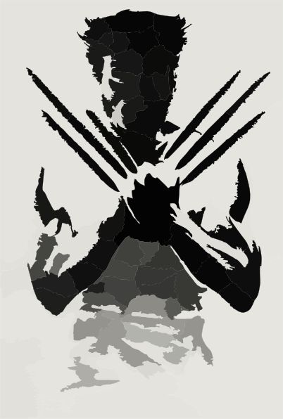 Detail Wolverine Clipart Black And White Nomer 11