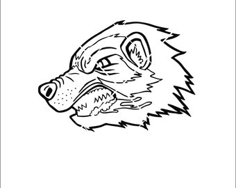 Detail Wolverine Clipart Black And White Nomer 31