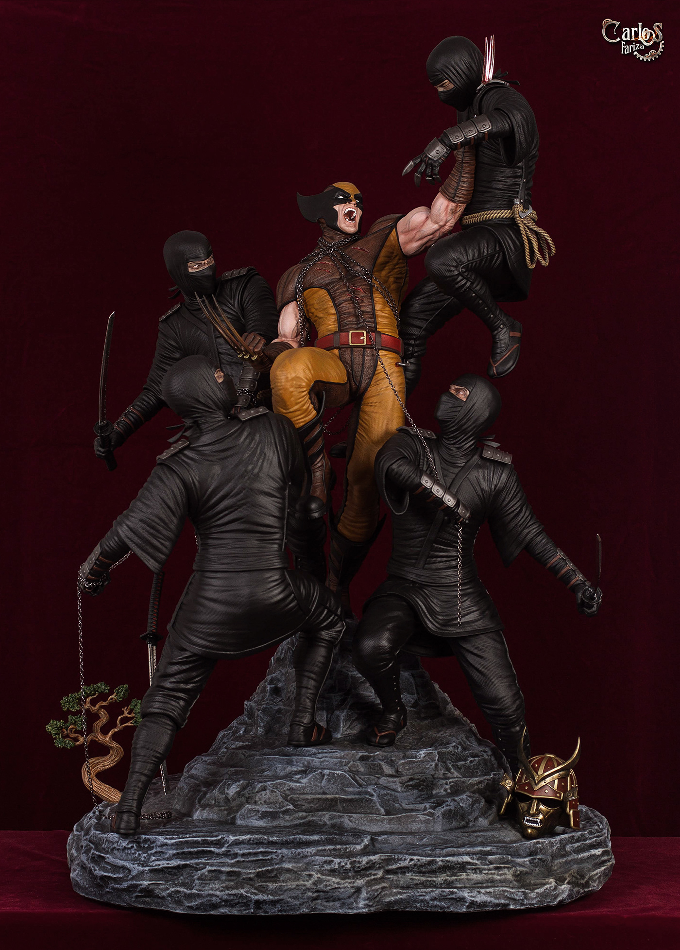 Detail Wolverine Vs Ninjas Statue Nomer 2