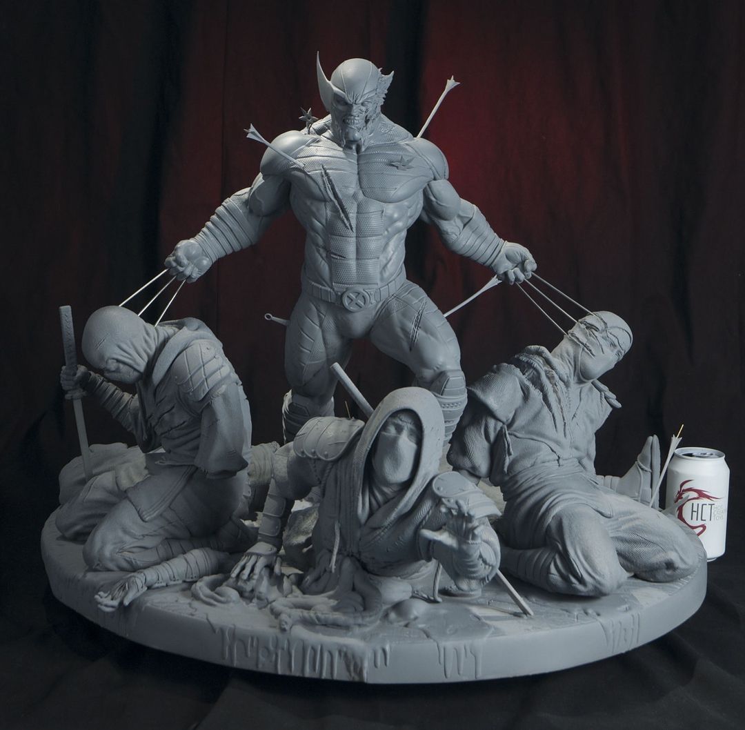 Detail Wolverine Vs Ninjas Statue Nomer 18