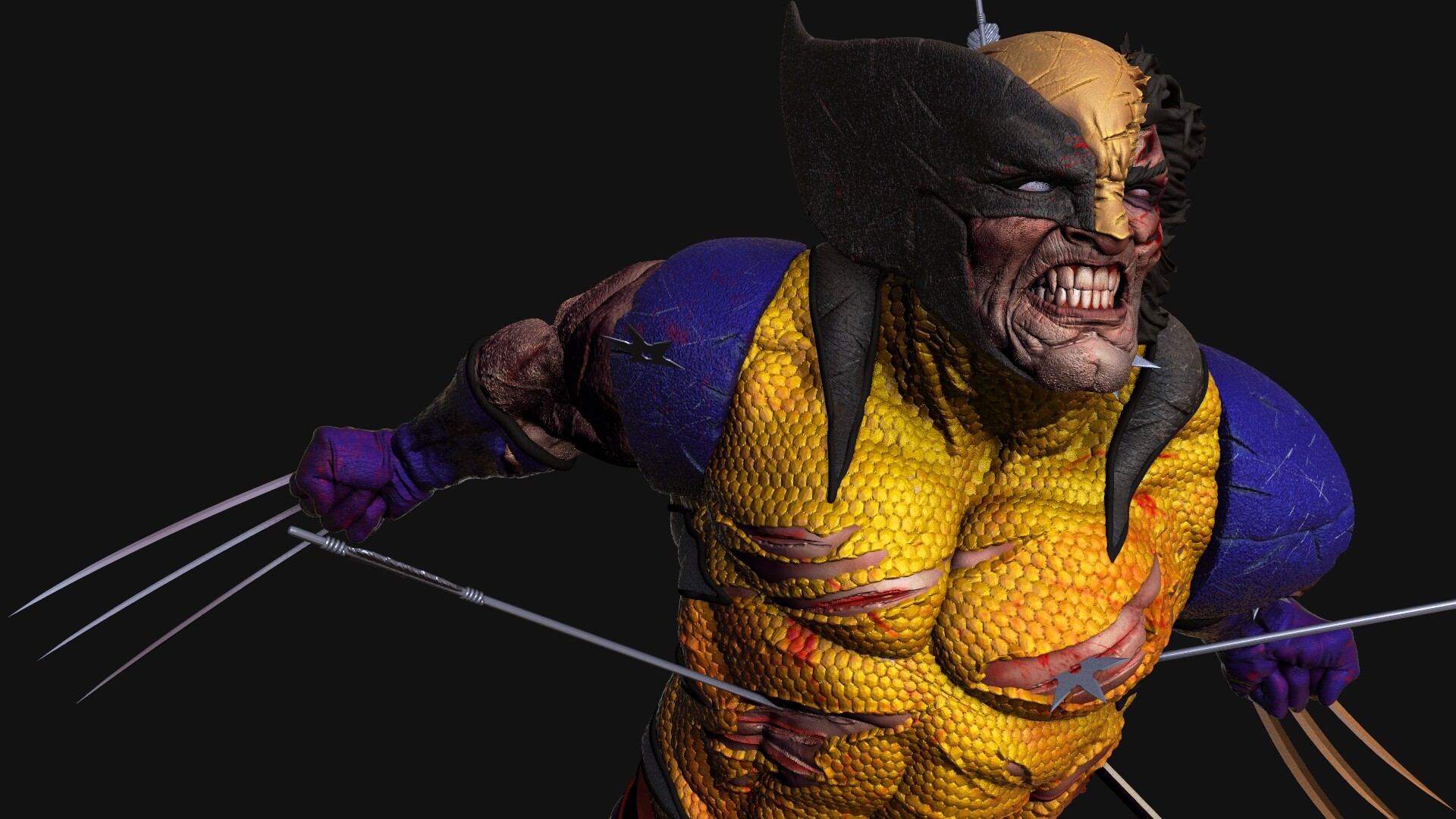 Detail Wolverine Vs Ninjas Statue Nomer 24