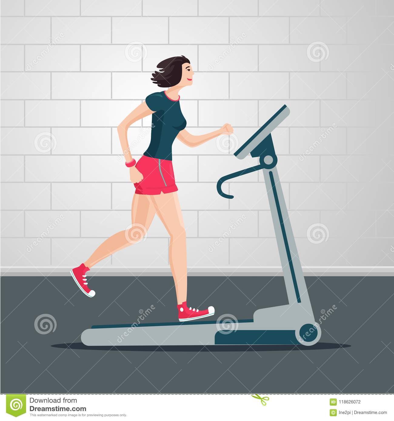 Detail Woman On Treadmill Clipart Nomer 13