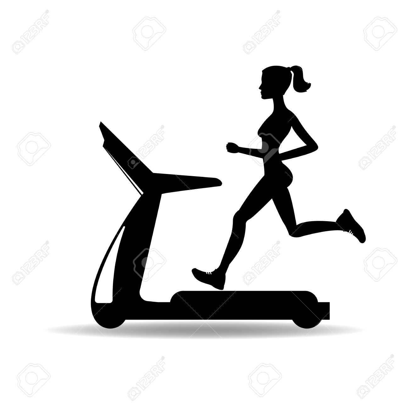 Detail Woman On Treadmill Clipart Nomer 23