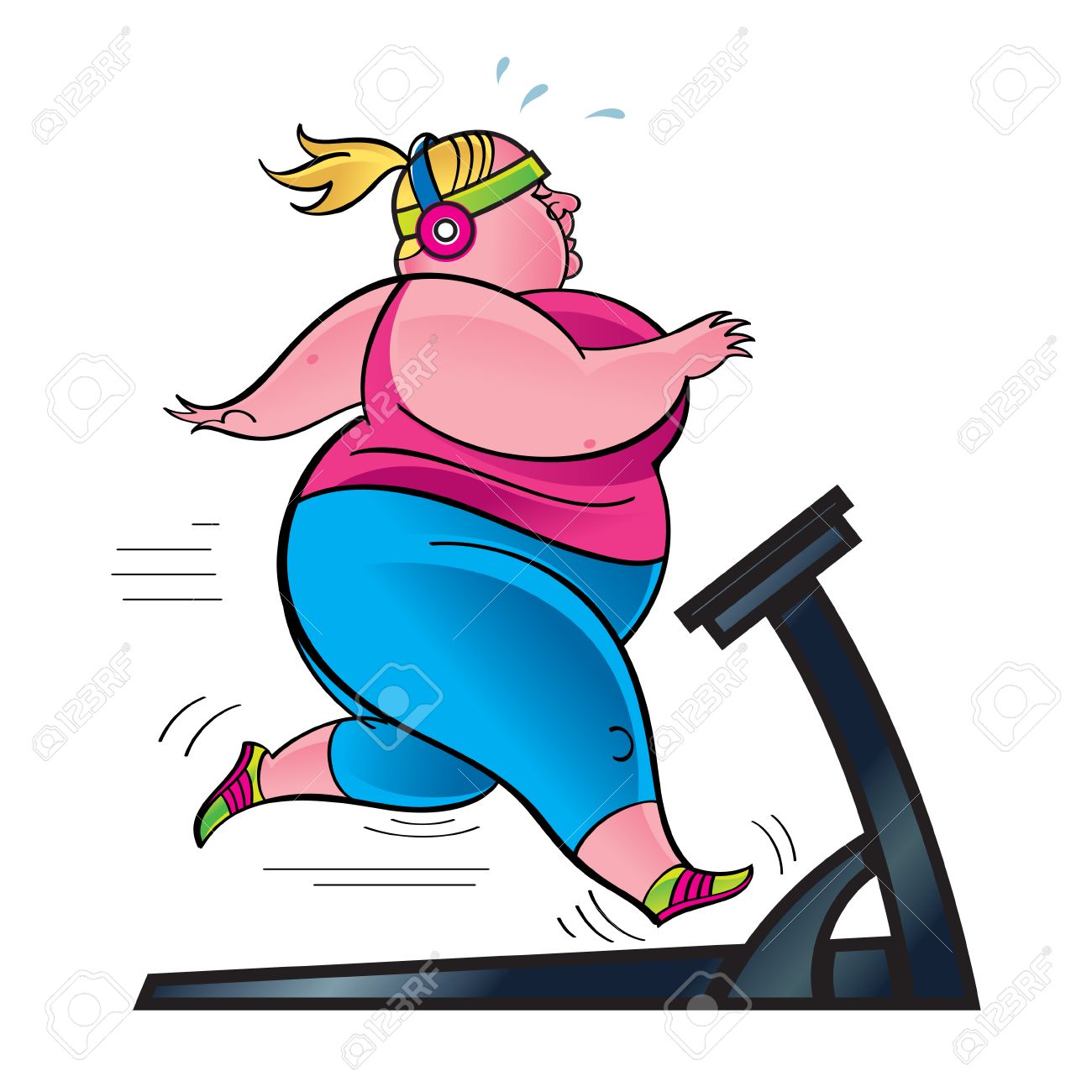 Detail Woman On Treadmill Clipart Nomer 27