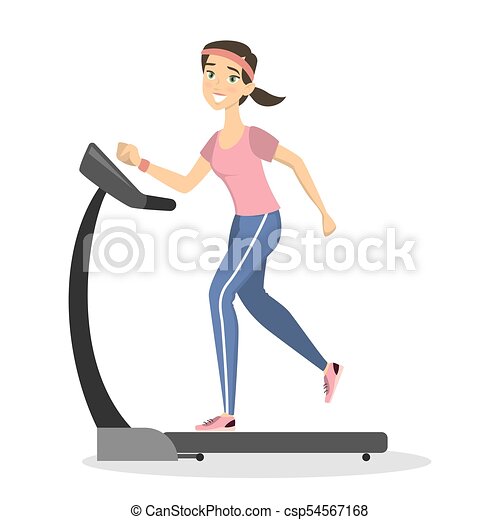 Detail Woman On Treadmill Clipart Nomer 29