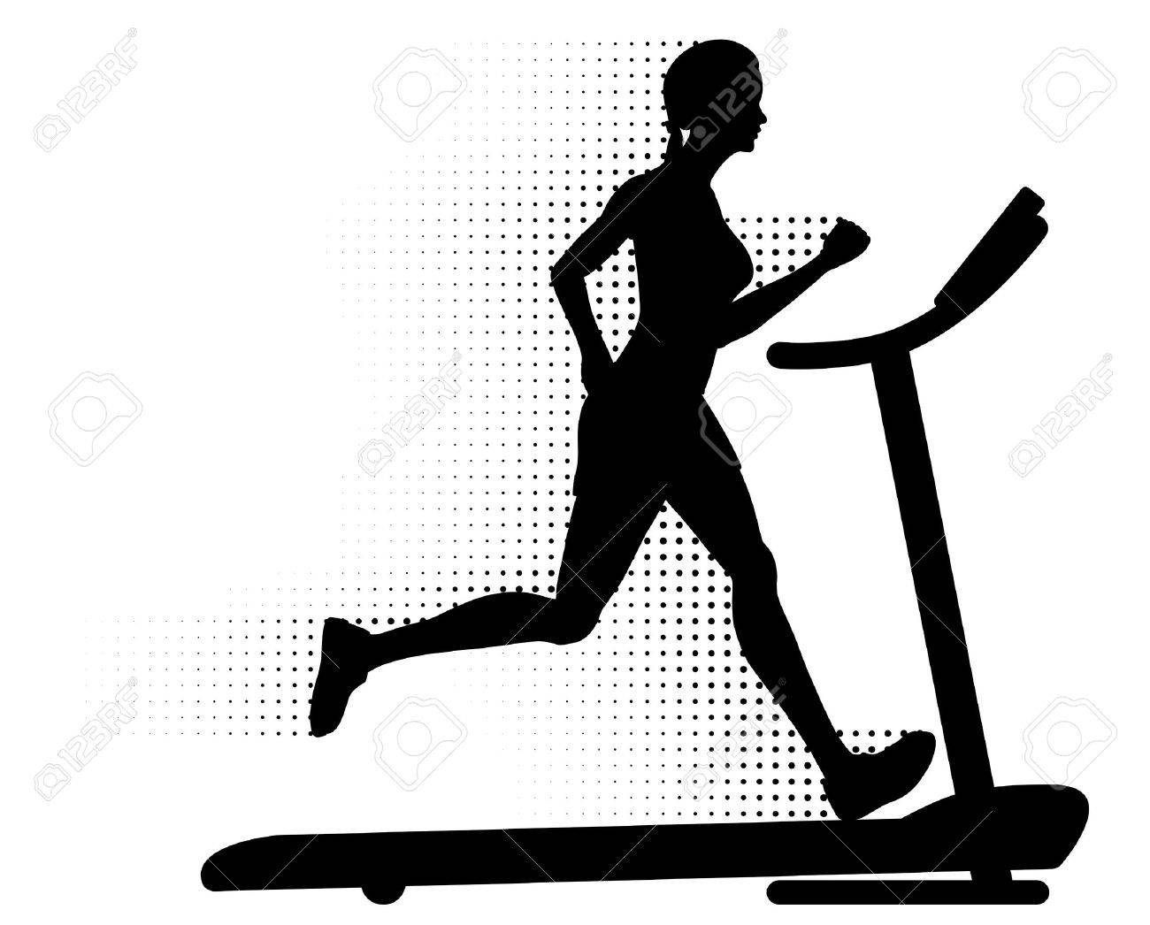 Detail Woman On Treadmill Clipart Nomer 30