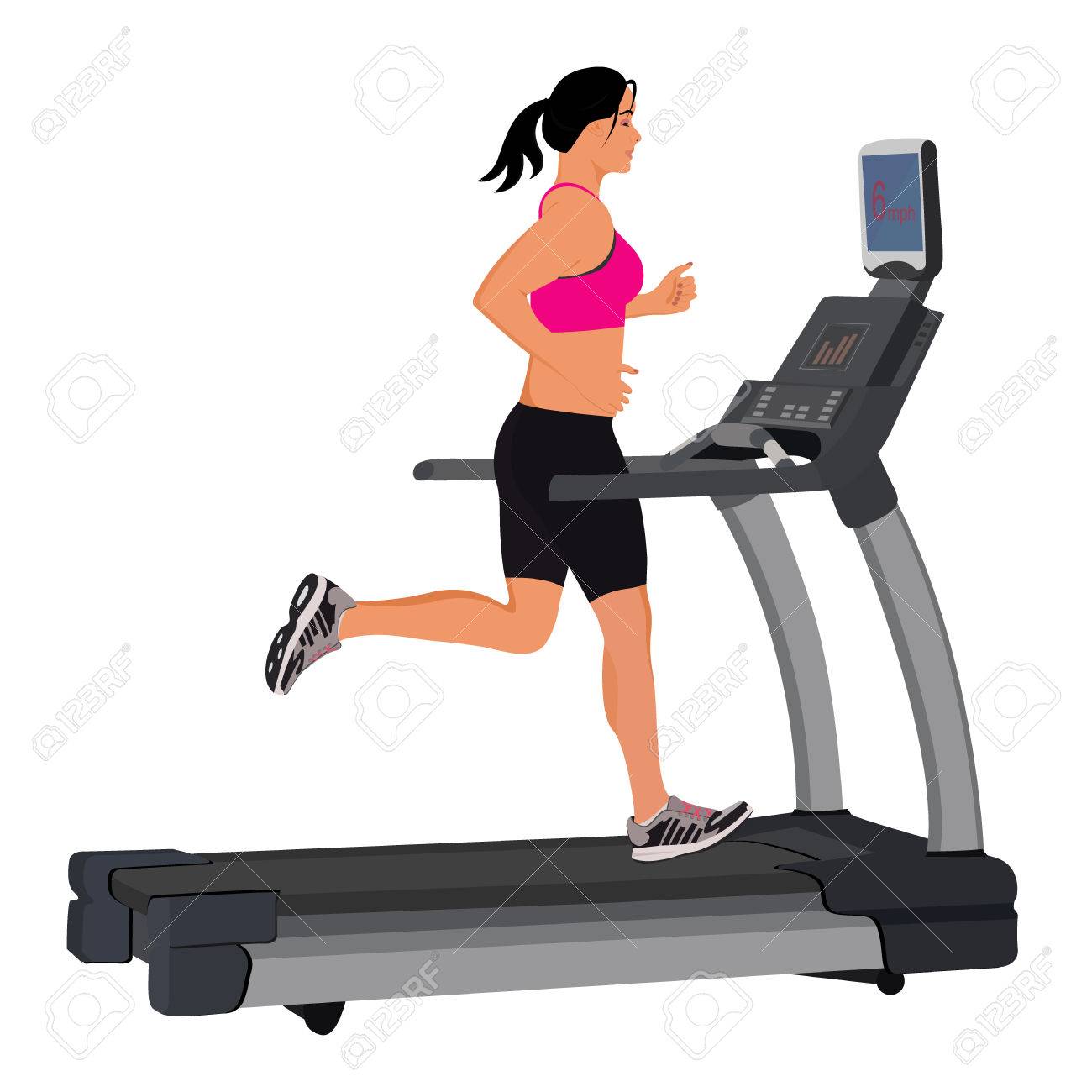 Detail Woman On Treadmill Clipart Nomer 34