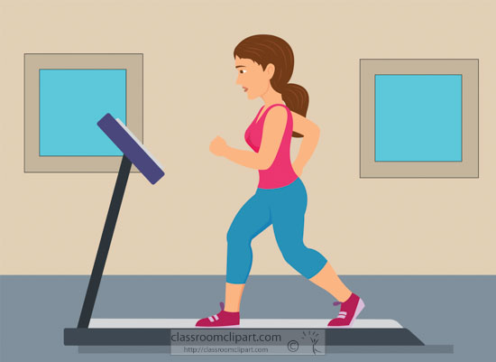 Download Woman On Treadmill Clipart Nomer 35