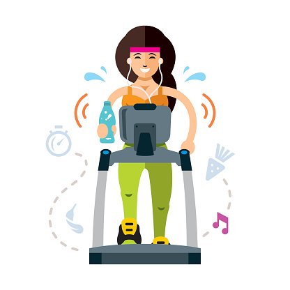 Detail Woman On Treadmill Clipart Nomer 41