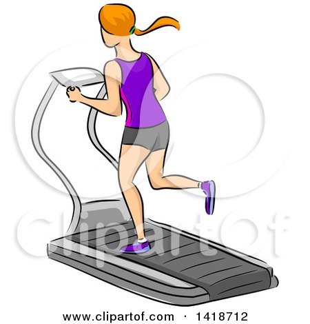 Detail Woman On Treadmill Clipart Nomer 47