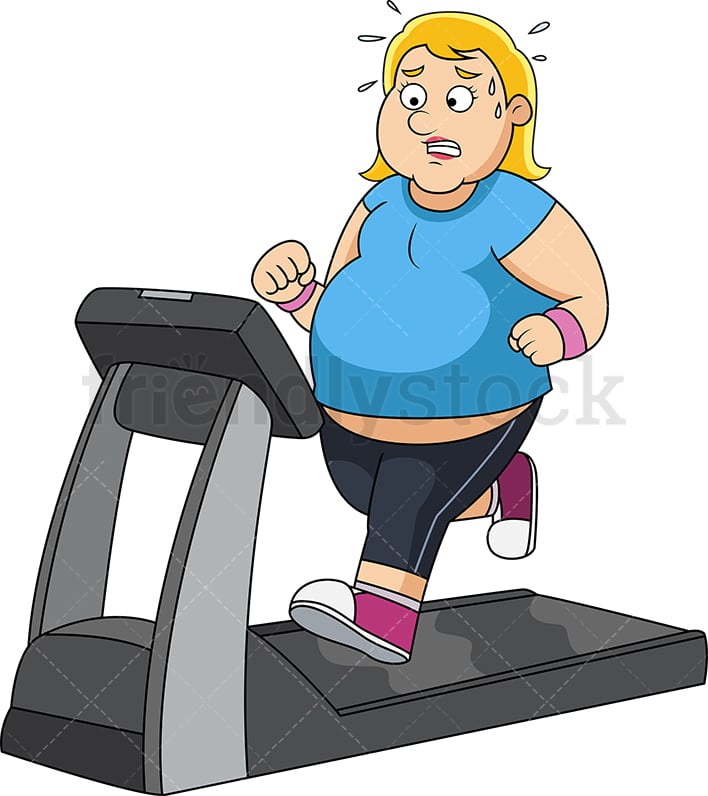 Detail Woman On Treadmill Clipart Nomer 10