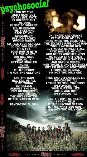 Detail Slipknot Psychosocial Lyric Nomer 5