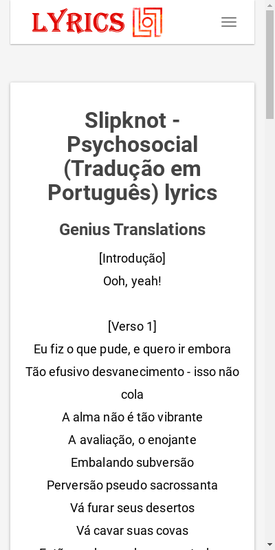 Detail Slipknot Psychosocial Lyric Nomer 47