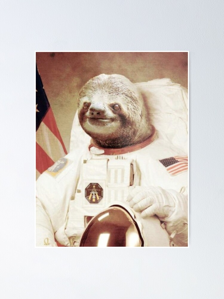 Sloth Astronaut Poster - KibrisPDR