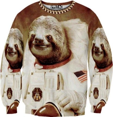 Sloth Astronaut Sweater - KibrisPDR