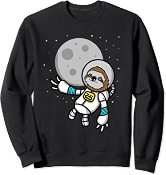 Detail Sloth Astronaut Sweater Nomer 2