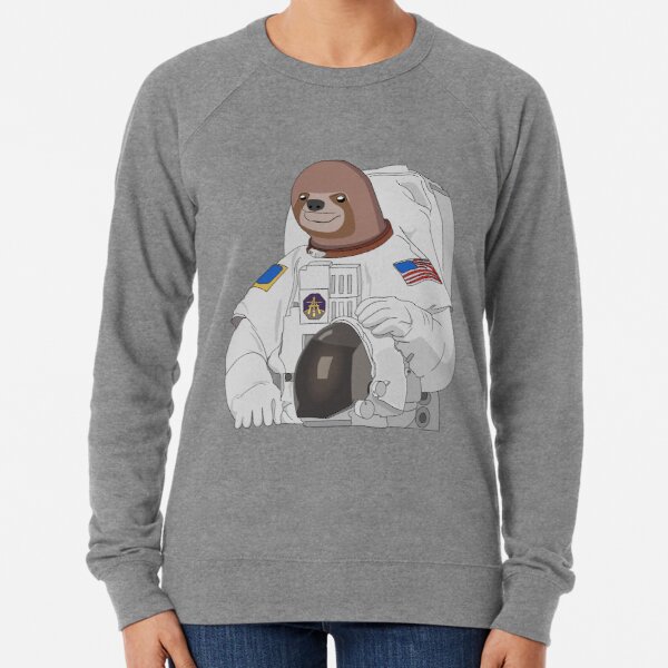 Detail Sloth Astronaut Sweater Nomer 12