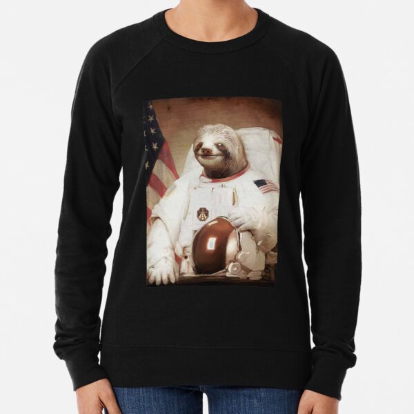 Detail Sloth Astronaut Sweater Nomer 3