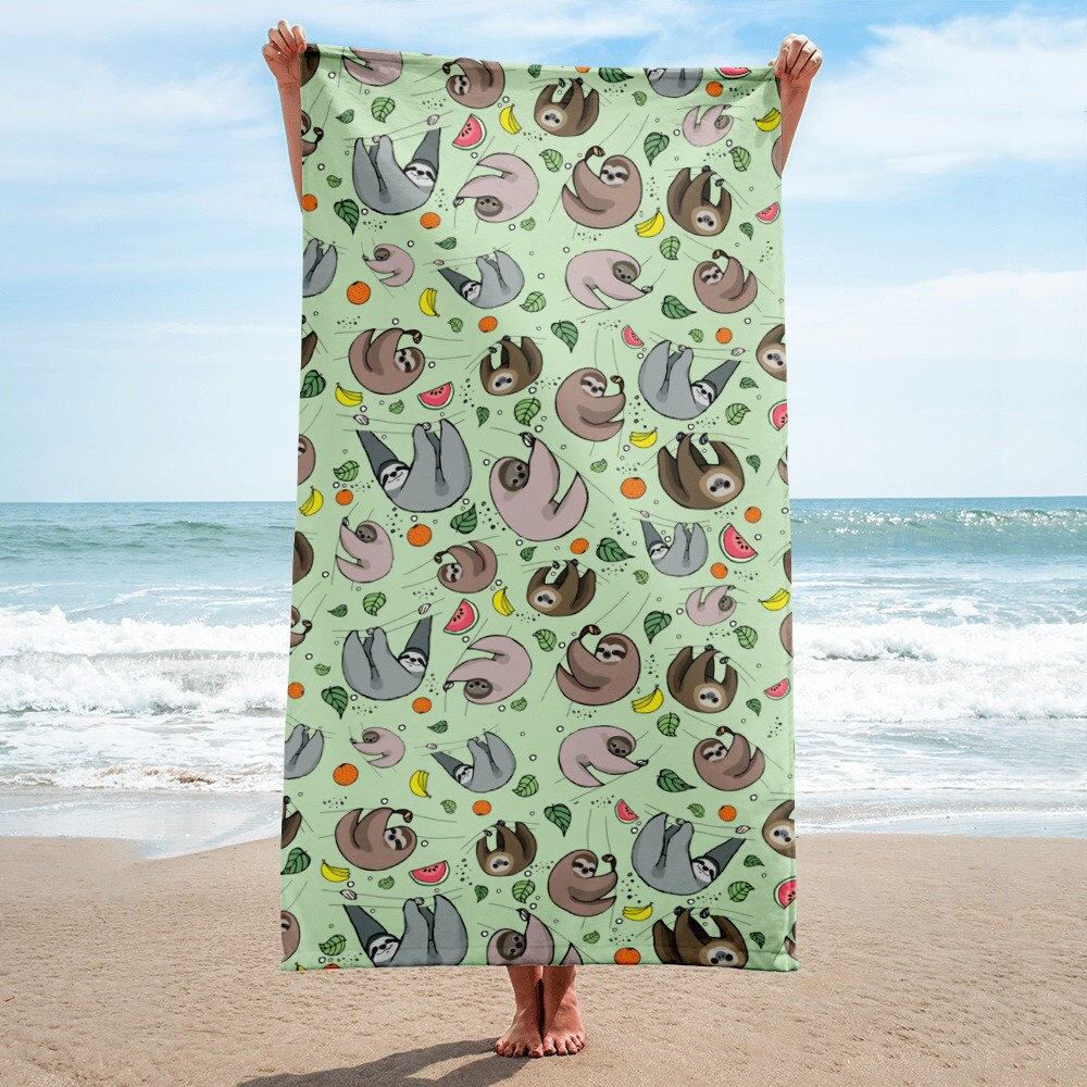 Detail Sloth Beach Towel Nomer 31