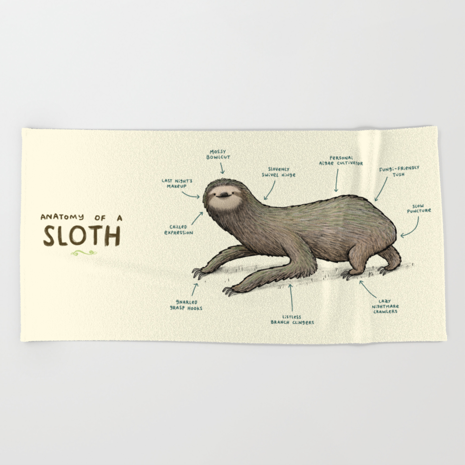 Detail Sloth Beach Towel Nomer 42