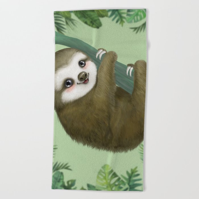 Detail Sloth Beach Towel Nomer 9