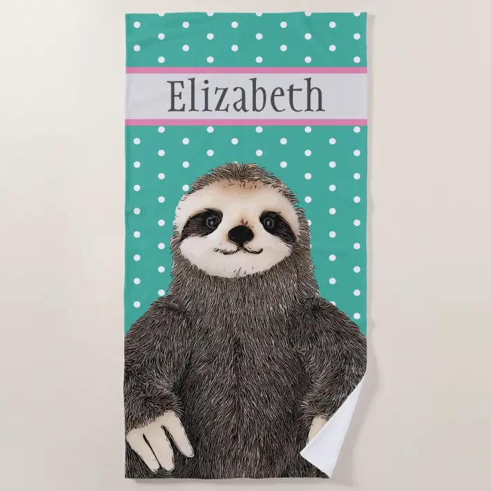 Detail Sloth Beach Towel Nomer 10