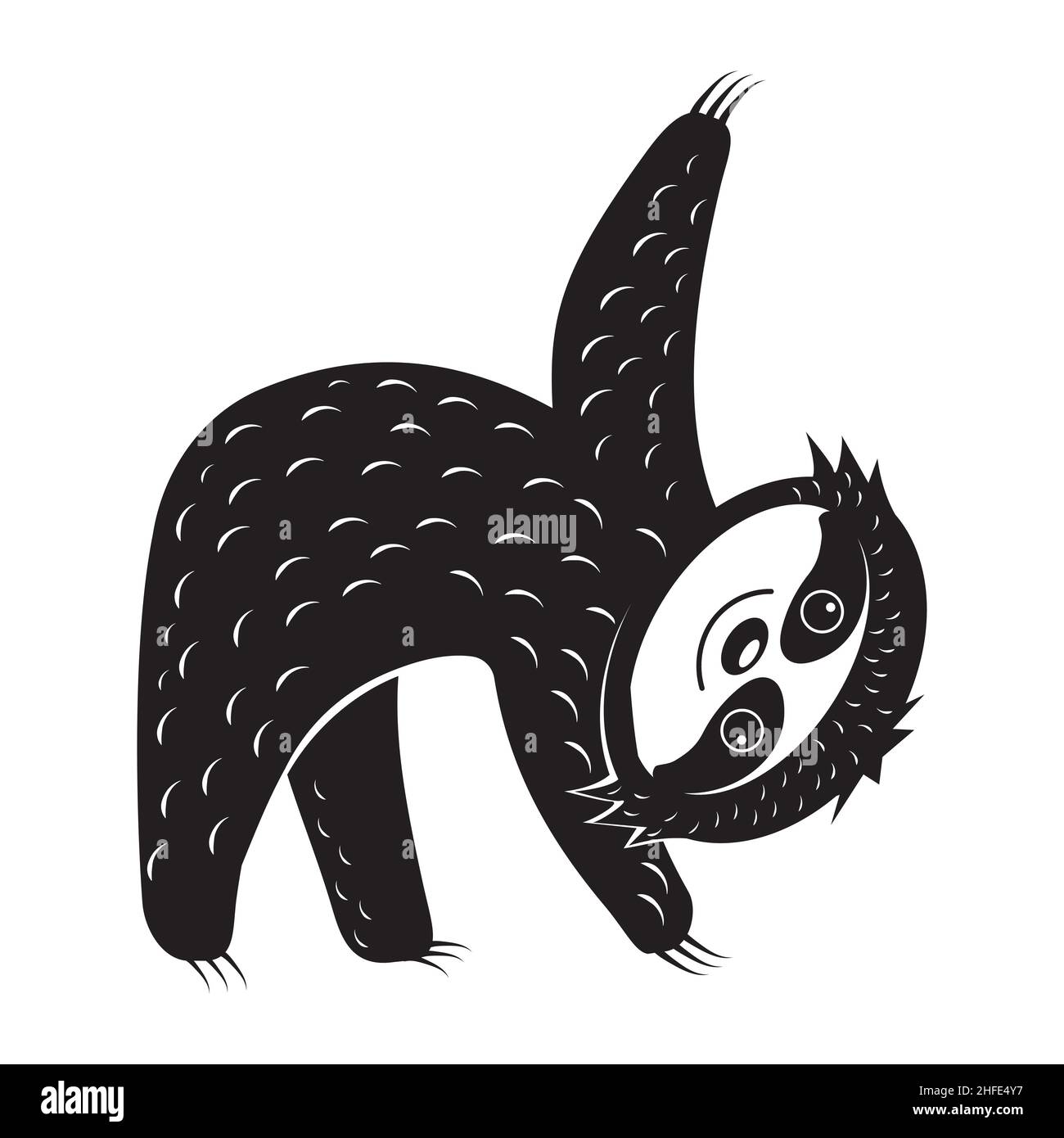 Detail Sloth Black And White Clipart Nomer 51