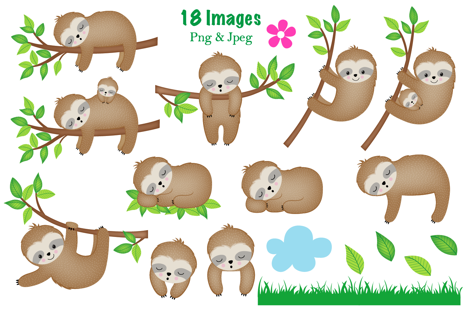 Detail Sloth Clipart Png Nomer 31