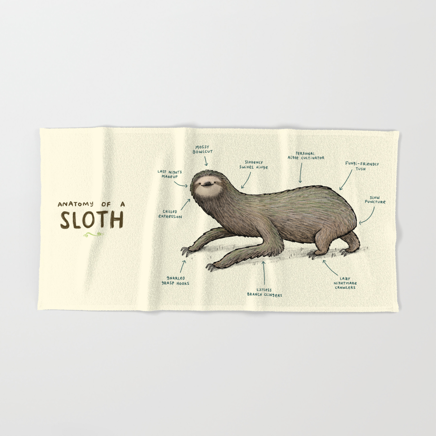 Detail Sloth Hand Towel Nomer 44