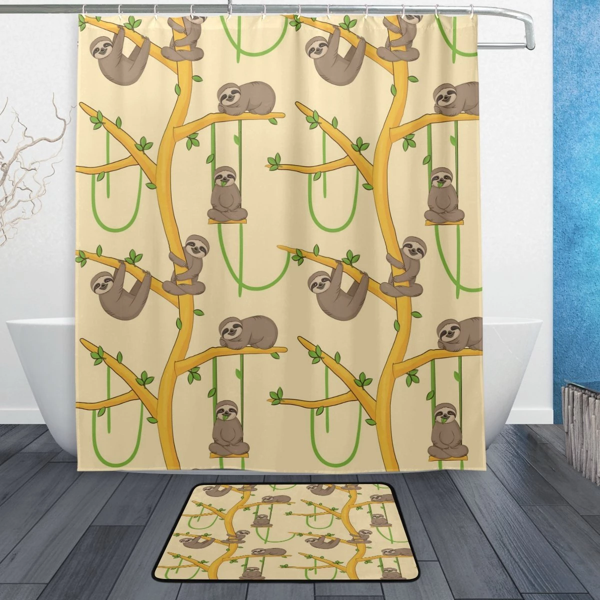Detail Sloth Shower Curtain Hooks Nomer 41