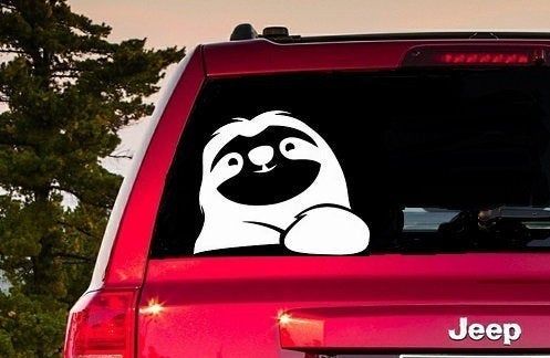 Detail Sloth Sticker For Car Window Nomer 51