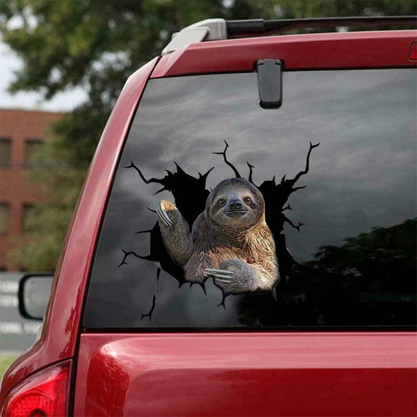 Download Sloth Sticker For Car Window Nomer 10